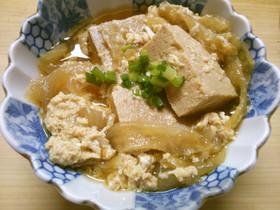 簡単！ 高野豆腐と 玉ねぎの 卵とじ♪