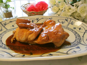 簡単♪甘辛やわらか鶏もも照り焼きチキン