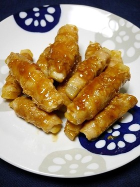 簡単！こってりチーズのマキマキ豚バラ大根