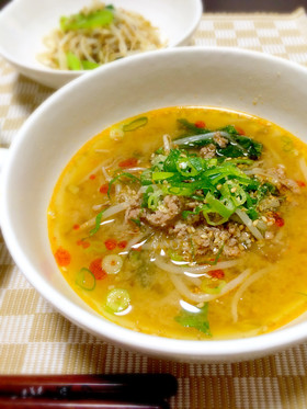 担々麺風春雨スープ