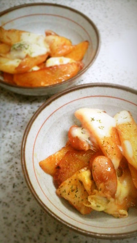 ぱぱっと！ポテトのチーズ焼き☆おもち入り