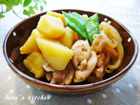 さつま芋と鶏肉の甜麺醤煮