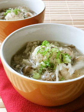 鶏だんごときのこの甘酒スープ