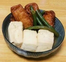 【レンジで簡単】さつま揚げと豆腐の煮物