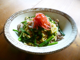 紅生姜たっぷり♡シンプル塩焼きそば♪