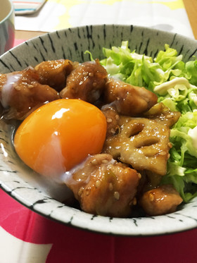 鶏肉と蓮根の照り焼き丼