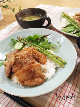 甘辛バター醤油豚丼deワンプレート♪