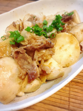 生姜香る♡里芋と牛肉の炒め物