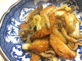 しらす天と白菜の炒め煮