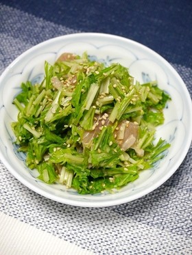 簡単！ぶりの漬けと水菜の中華サラダ