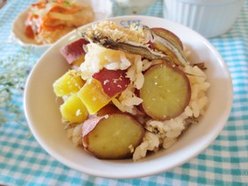 炊飯器で☆いりことさつま芋の炊き込みご飯