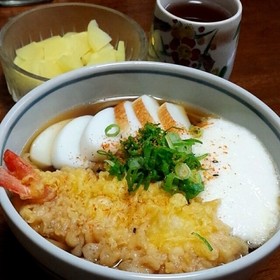 年越し蕎麦♪海老天とろろ蕎麦