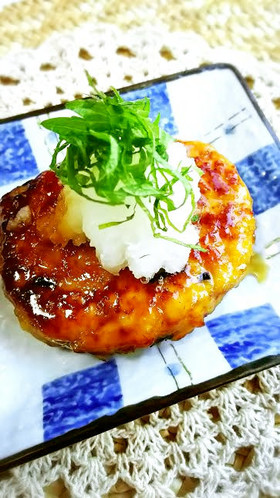 絶品!レンコン入り照り焼き豆腐ハンバーグ