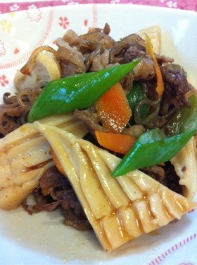 角麩(かくふ)のすき焼き煮