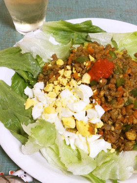 お豆腐と合挽き肉のヘルシー・ドライカレー