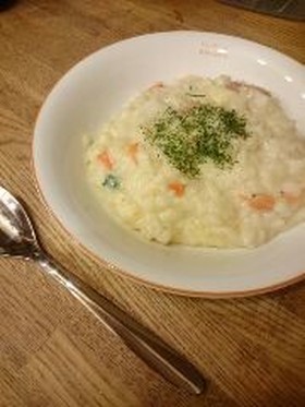 冬は白菜で　豆乳チーズリゾット