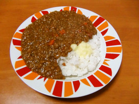 玉ねぎとトマトの甘みが最高～キーマカレー