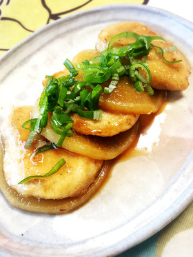 フライパンで柔らか鶏胸肉と大根の重ね煮♪