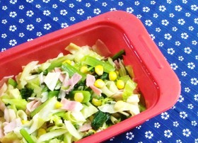 ルクエで★学校給食の小松菜のあえもの