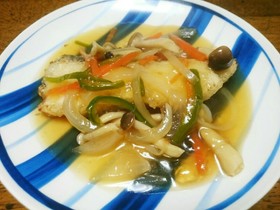 白身魚の洋風野菜あんかけ