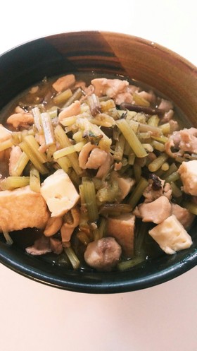 春のやさしい味!ふきの煮物を鶏肉厚揚げで