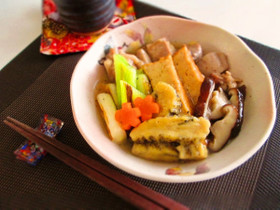 生麩と鶏肉のとろ～り生姜あんかけ煮