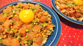 節約★絶品【とろ〜りネバネバ漬まぐろ丼】