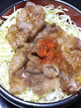 豚肉薄切りの甘辛焼きおとな味☆豚丼にも！