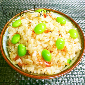 簡単旨い♡桜えびと枝豆の春色炊き込みご飯