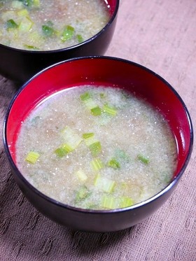 簡単！小松菜の味噌汁(とろろこんぶ)