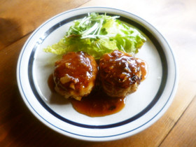 新玉ゴロゴロ♡生姜焼きハンバーグ♪