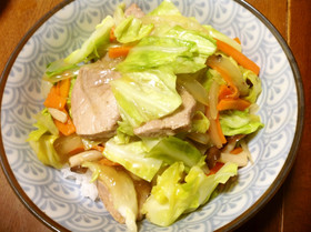 豚モモ肉とシャキシャキ新キャベツの中華丼