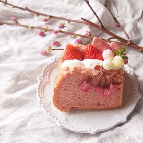 ふわしゅわ♡失敗なし♡桜シフォンケーキ